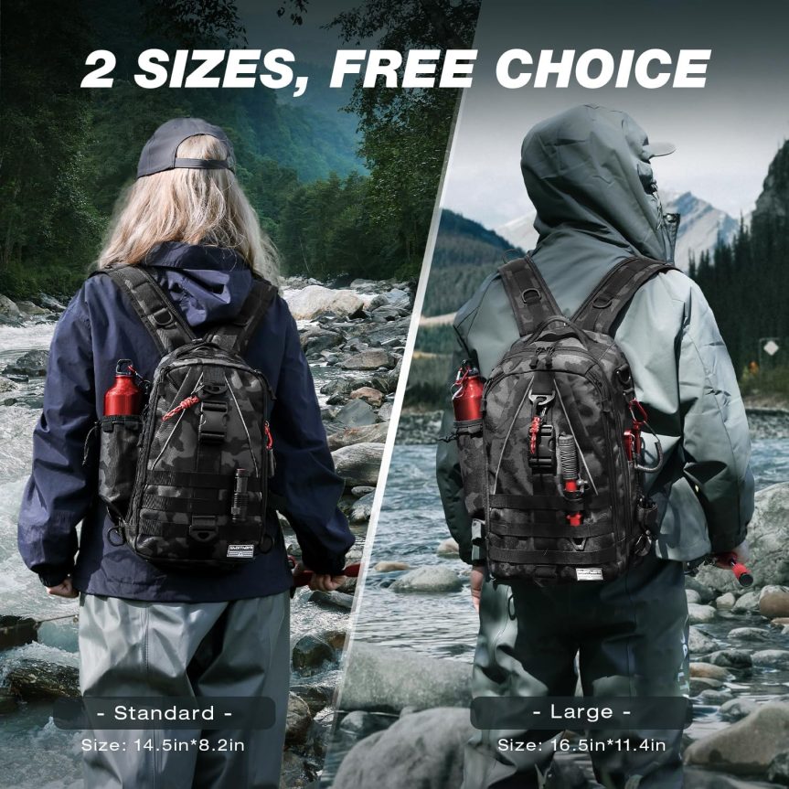 Ghosthorn Fishing Backpack with Rod Holder - Tackle Sling Bag - Fly Fishing Gifts for Men and Women - Image 6